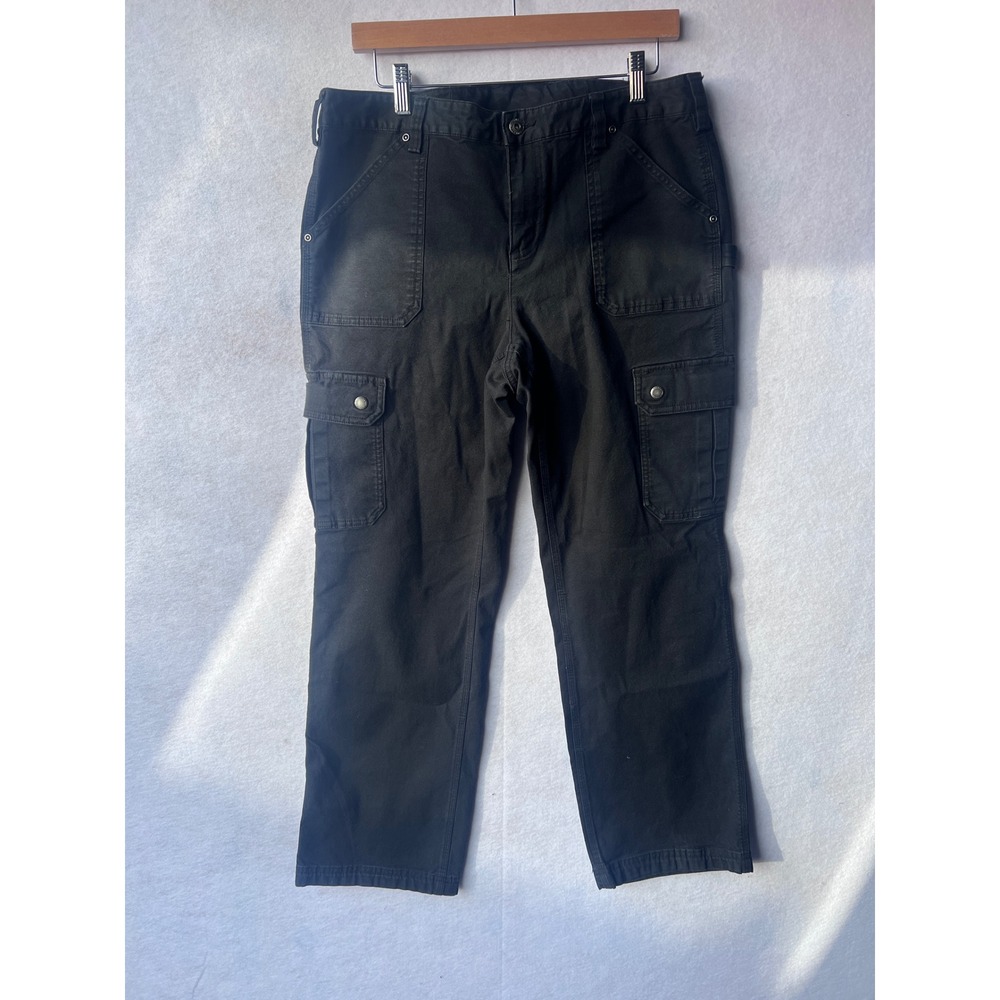 Duluth Trading Co Duluthflex Fire Hose Cargo Pants Black Womens 12x31 Workwear